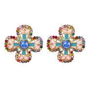 occidental style personality exaggerating elegant flowers ear stud retro palace woman earrings