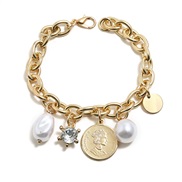 (KC)fashion brief opening bracelet personality all-Purpose beauty head woman