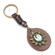 (K  ) creative key bucklediy glass buckle key leather weave