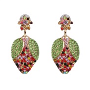 ( Color) creative fruits ear stud personality exaggerating earrings