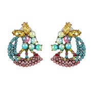 ( blue) occidental style personality exaggerating fruits ear stud earrings