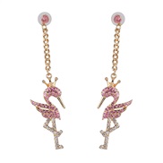 ( Pink) occidental style personality exaggerating animal ear stud earrings