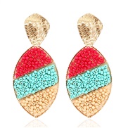 ( red and green)occidental style  Bohemia  fashion retro rainbow series  drop beads  ear stud earrings F