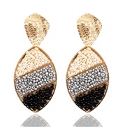 (black and white)occidental style  Bohemia  fashion retro rainbow series  drop beads  ear stud earrings F