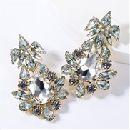 ( white)occidental style wind drop multilayer diamond glass diamond fully-jewelled earrings woman fashion high-end super