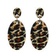 ( Black  yellow)occidental style creative leopard fashion ear stud personality earrings