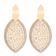 ( white)occidental style  diamond Pearl eyes earrings  Bohemian style  imitate Pearl earrings F