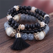 occidental style trend  concise all-Purpose Acrylic beads multilayer tassel temperament fashion woman bracelet