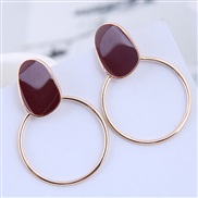 fine  Korean style fashion sweetOL  concise circle personality temperament ear stud