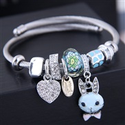 ( blue ) occidental style fashion  Metal all-PurposeDL concise  bright love  rabbit  pendant more elements accessorie