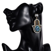 ( white)occidental style exaggerating Acrylic diamond eyes earrings woman personality Earring Bohemia ear stud