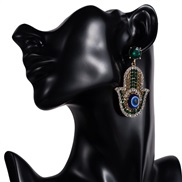 ( green)occidental style exaggerating Acrylic diamond eyes earrings woman personality arring Bohemia ear stud
