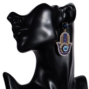 ( blue)occidental style exaggerating Acrylic diamond eyes earrings woman personality arring Bohemia ear stud