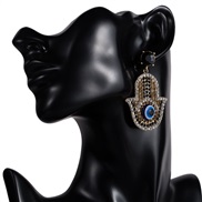 ( black)occidental style exaggerating Acrylic diamond eyes earrings woman personality arring Bohemia ear stud