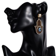 ( Gold)occidental style exaggerating Acrylic diamond eyes earrings woman personality arring Bohemia ear stud