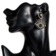 ( black)occidental style exaggerating Acrylic diamond eyes earrings woman retro temperament ear studearrings