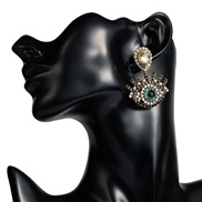 ( Gold)occidental style exaggerating Acrylic diamond eyes earrings woman retro temperament ear studearrings
