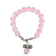 ( Pink)retro Bohemia ethnic style imitate glass flower circle pendant bracelet woman