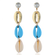 ( sky blue )occidental style fashion Shells earrings woman natural Shells Bohemia summer day fashion arring