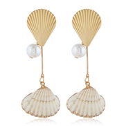 ( white) earrings occidental style Pearl natural Shells earrings Bohemia arring