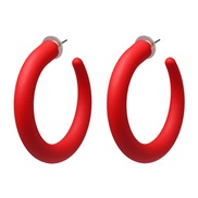 ( red)occidental style exaggerating exaggerating geometry Acrylic earrings