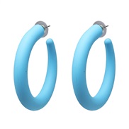 ( blue)occidental style exaggerating exaggerating geometry Acrylic earrings