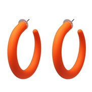 ( orange)occidental style exaggerating exaggerating geometry Acrylic earrings