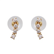 ( white) brief fashion earrings high-end zircon ear stud occidental style
