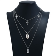 ( silver ) occidental style fashion  Metal all-Purpose more elements pendant multilayer personality woman necklace