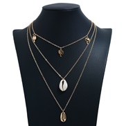 ( gold ) occidental style fashion  Metal all-Purpose more elements pendant multilayer personality woman necklace