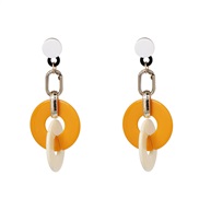 ( yellow)earrings occidental style Acrylic retroearrings lady fashion ear stud