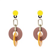 ( brown)earrings occidental style Acrylic retroearrings lady fashion ear stud