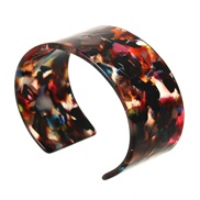 ( Rosy red color)occidental style fashion Acetate sheet exaggerating leopard opening width surface bangle
