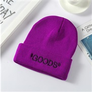 (purple)warm knitting Korean style Autumn and Winter Word embroidery man woman all-Purpose lovers