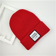 ( red)autumn Winter Korean style lady knitting Korea pure color Outdoor warm hedging woolen hat man