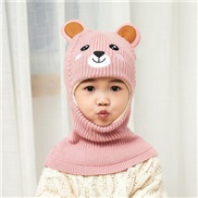 ( Pink)child hat autumn Winter Korean style fawn man warm knitting shawl lovely cartoon