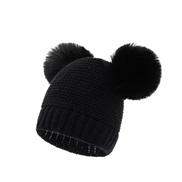 ( black)occidental style Double Autumn and Winter child hat lovely warm child woolen