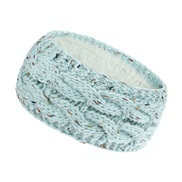 (  blue )Autumn and Winter new flower belt  velvet thick warm woolen knitting head belt  lady color