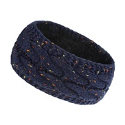 (  Navy blue)Autumn and Winter new flower belt  velvet thick warm woolen knitting head belt  lady color