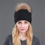 ( black+)  Autumn and Winter woman knitting wool leather raccoon warm woolen all-Purpose lady hedging