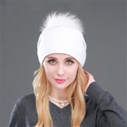 ( white+ white)  Autumn and Winter woman knitting wool leather raccoon warm woolen all-Purpose lady hedging