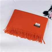 ( red ) thick pure color scarf lady autumn Winter warm Korean style all-Purpose tassel imitate sheep velvet