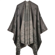 ( khaki)lady scarf shawl creative fashion imitate sheep velvet Jacquard slit thick big warm shawl