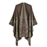 ( khaki) lady scarf shawl Korean style fashion imitate sheep velvet slit thick big shawl