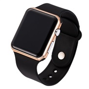 ( Rose Gold black)watchled square thn style style electronc watch sport student electronc watch