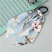( blue)occidental style spring rope color print pattern Cloth belt head rope Bohemia belt