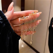 ( Silver needle  Gold)silver Korea big fashion brief star tassel earrings long style earring personality Earring