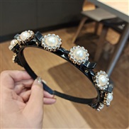 (Pearl  black)Korea Headband  Double layer  high-end hollow Headband