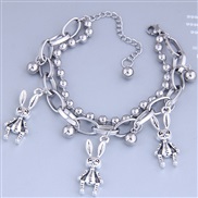 Korea fashion concise stainless steel Beads long personality Double layer temperament bracelet