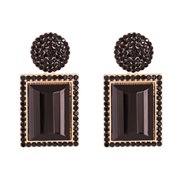 ( black)creative trend earrings occidental style Rhinestone crystal ear stud personality earring